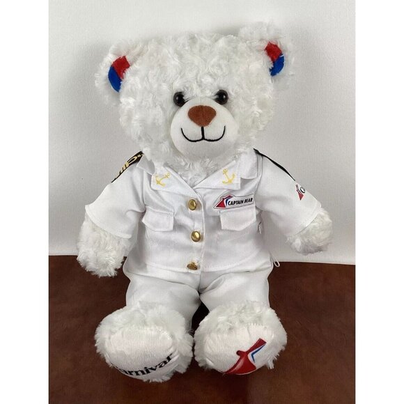 Carnival Cruise Build A Bear 14" Plush Stuffed Teddy Bear with Captains Uniform - Picture 1 of 16